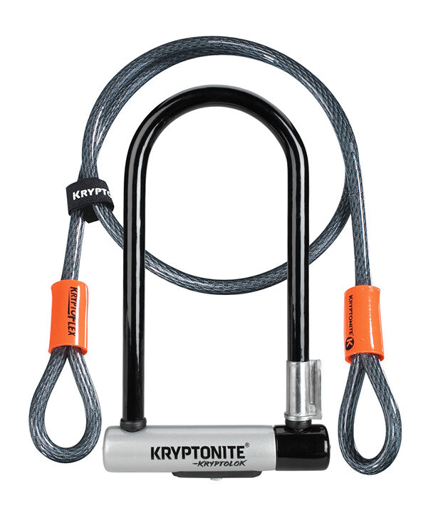 KRYPTONITE KRYPTOLOK STD U-LOCK W/4' FLEX CABLE